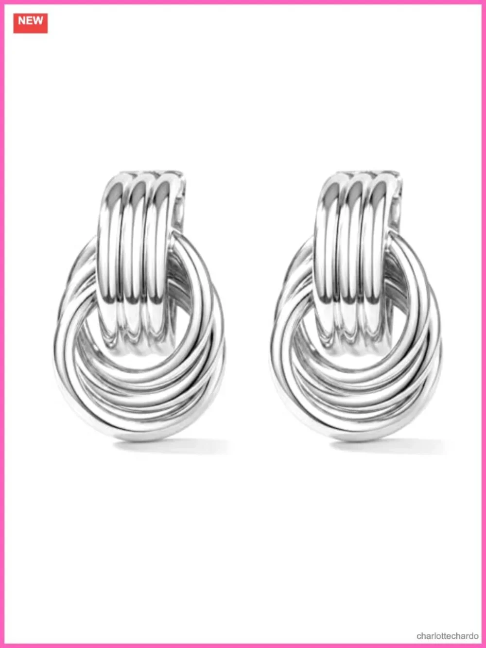 Gold Plated Chunky Dangle Stud Earrings Knot Claw Tarnish Free Women